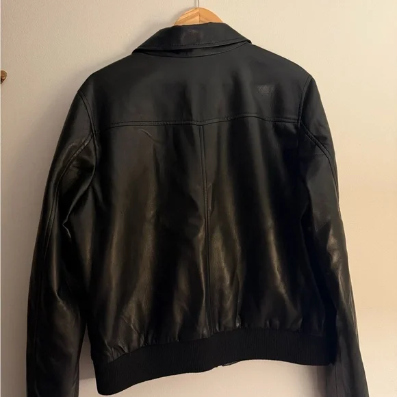 Aritzia Babaton Faux Leather Arc Bomber Jacket in Black - Picture 9 of 9